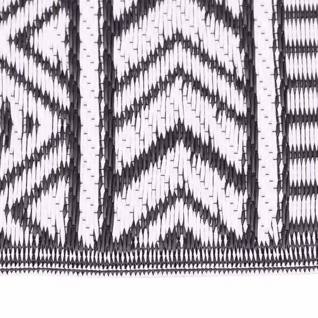 Berkfield Home Black Outdoor Polypropylene Garden Rug W: 190 cm, L: 290 cm