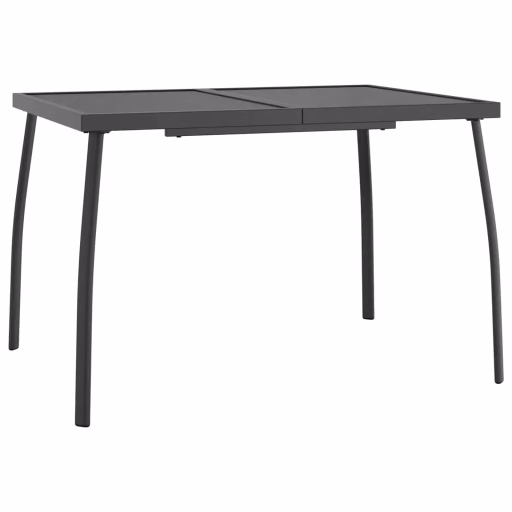 Berkfield Home Anthracite Garden Table in Black Powder Coated Steel Mesh, W/D/H: 110 x 80 x 72 cm – 2