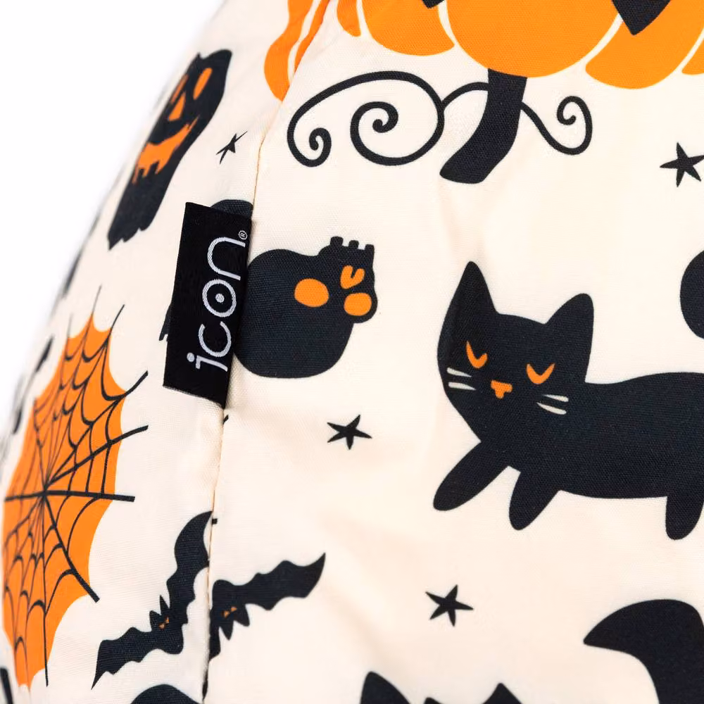 icon Kids Printed Halloween Childrens Bean Bag Armchair in Orange and Multicolour, Medium – 4