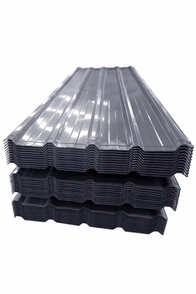 Living and Home 12-Piece Black Metal Corrugated Roofing Sheets