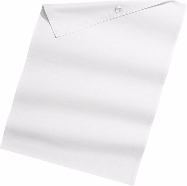 Westford Mill Plain White Cotton Tea Towel with Hanging Loop