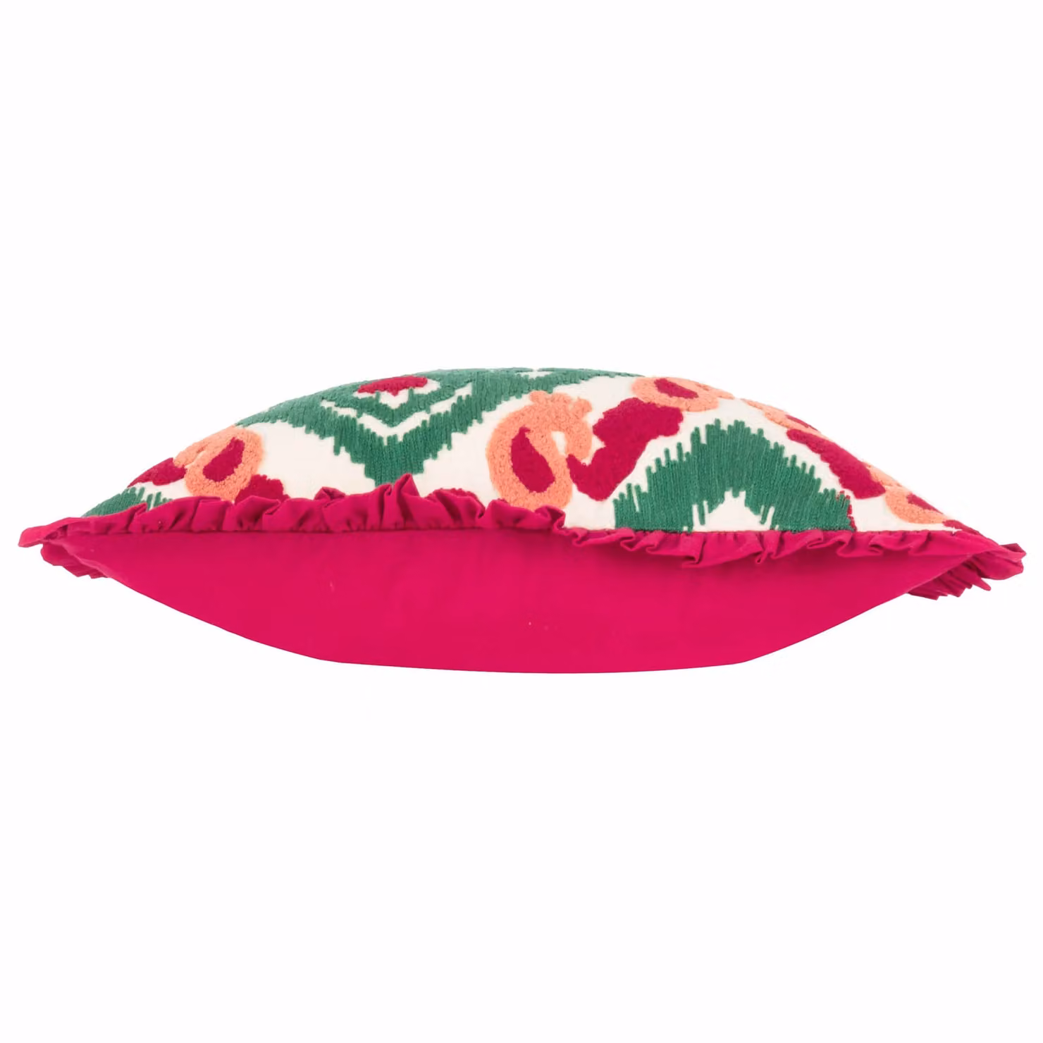 Paoletti Henderson Embroidered Cotton Square Cushion in Pink, 45 x 45 cm – 3