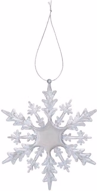 VFM e-Store Silver Snowflake Hanging Decoration, W: 21 cm, H: 20 cm – 1