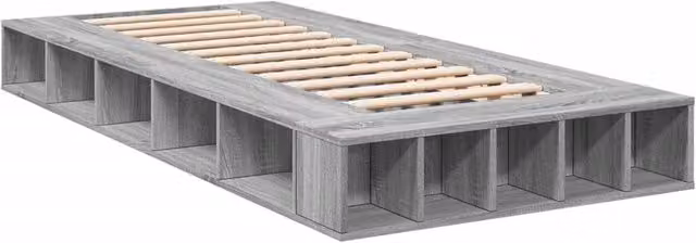 Berkfield Home Durable Bed Frame in Grey Sonoma, W/D/H: 90 x 200 cm – 1
