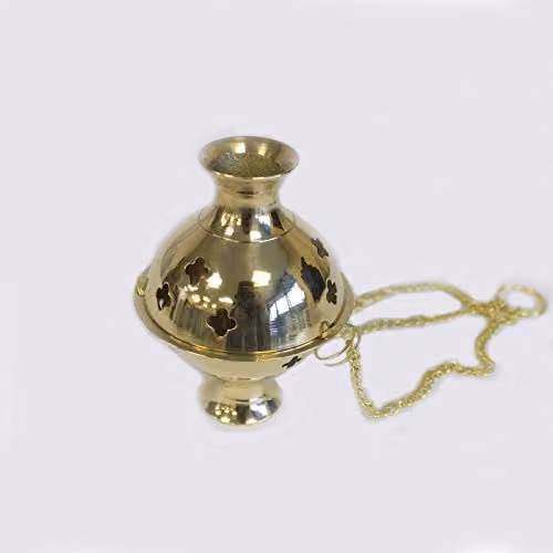KDMD Gold Hanging Metal Incense Burner