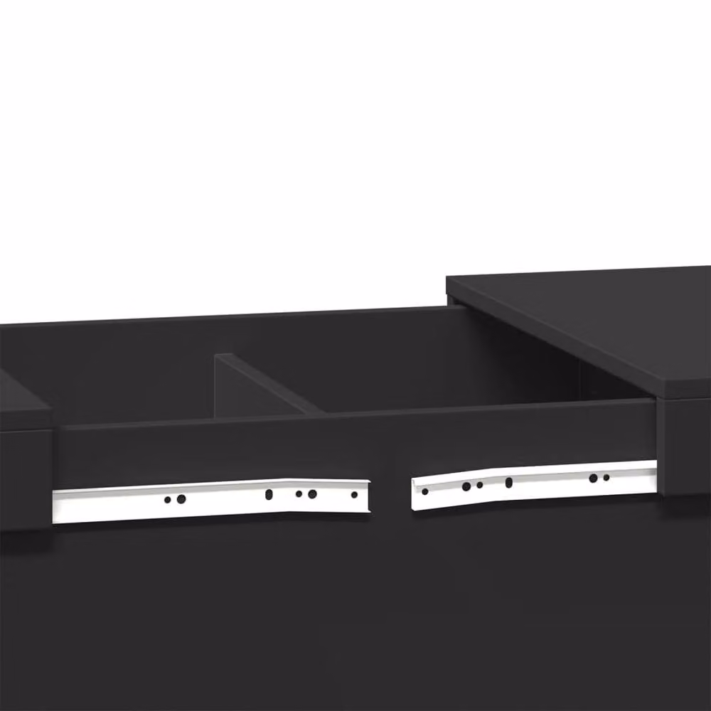 Berkfield Home Modern Black Rectangular Coffee Table in Matt MDF, W/D/H: 80 x 55 x 40 cm – 4