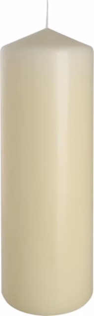 KDMK White Ivory Pillar Candle Long 160mm Height for Home Decor
