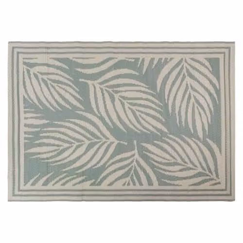JVL Green Floral Reversible Outdoor Garden Rug, W/D: 120 x 170 cm
