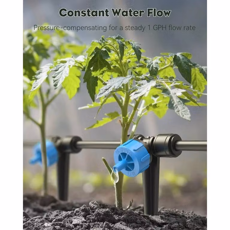NESTLUNE 30m Greenhouse Drip Irrigation System Kit in Black