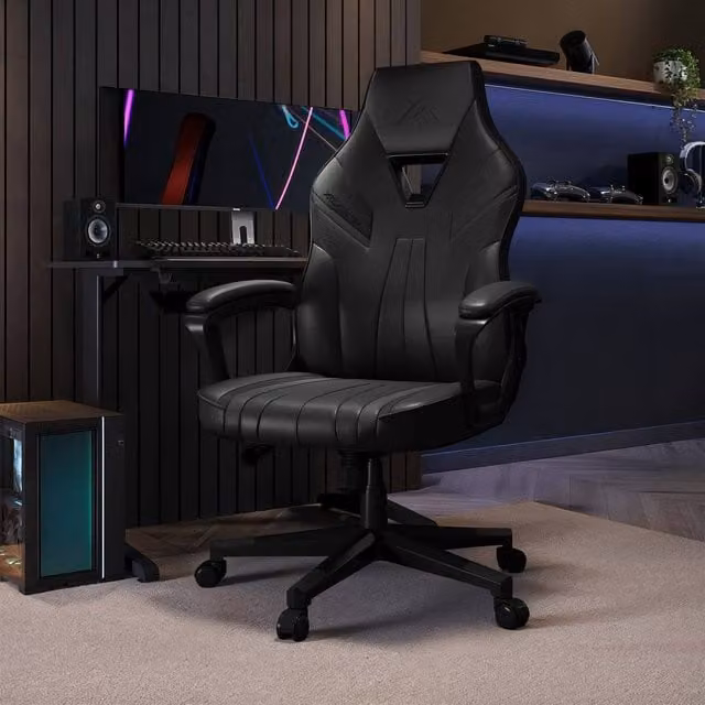 X Rocker Tempest Ergonomic Gaming Chair in Black Synthetic Leather – 1