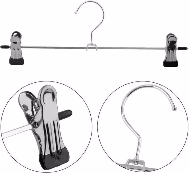 VOGREX 20 Pack Non-slip Metal Coat Hangers in Silver