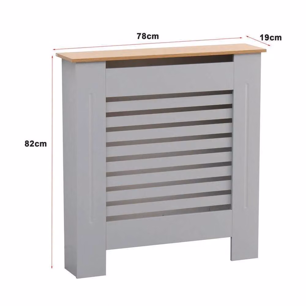 PAWNORA Grey MDF Slat Grille Radiator Cover Cabinet – 2