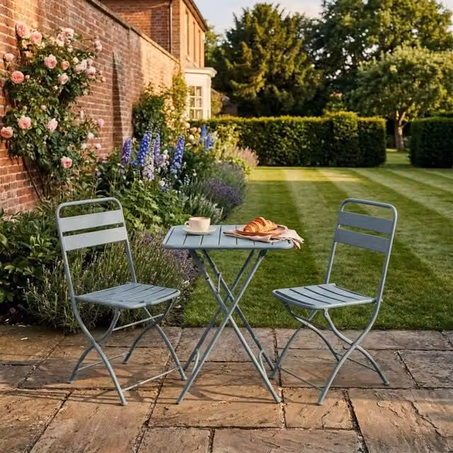 Artemis Home Colourways Vibrant Folding Patio or Balcony Set in Blue