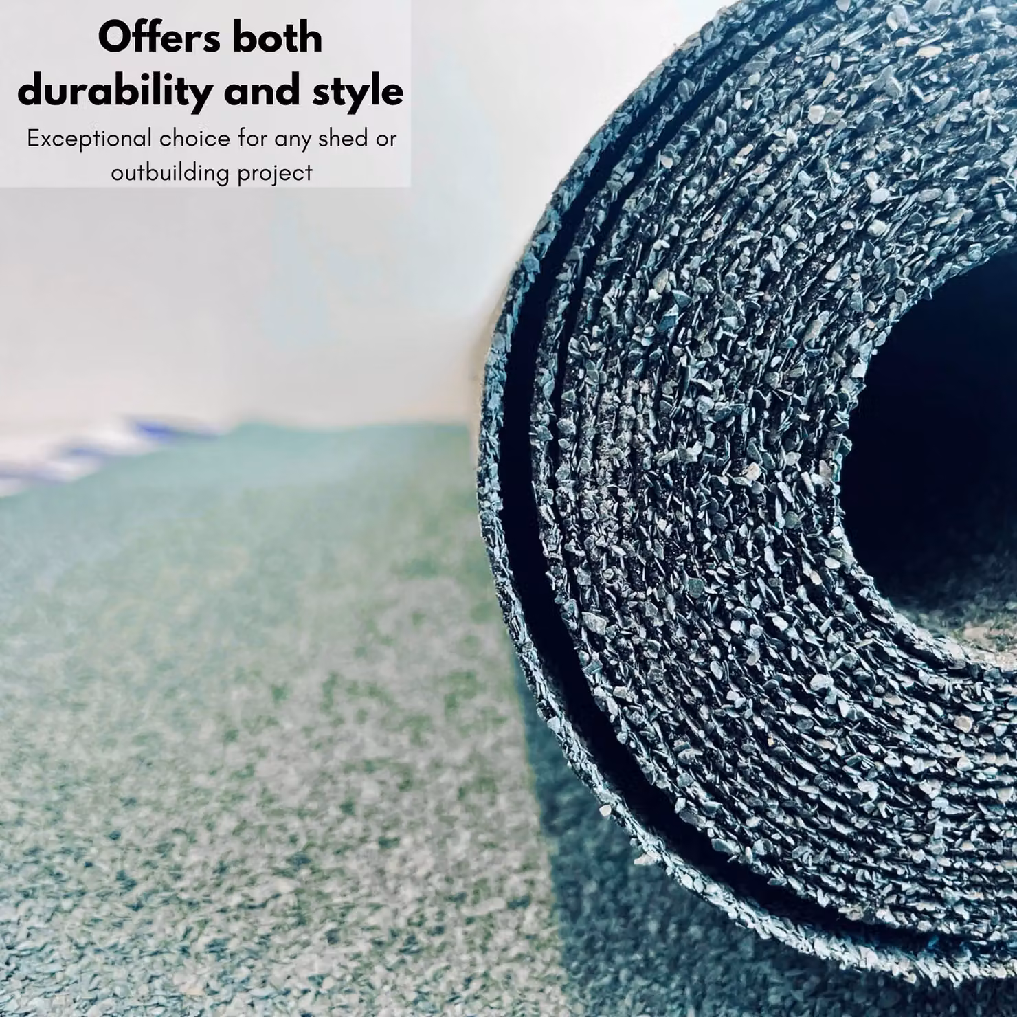 Novecrafto Heavy-Duty Mineral Shed Roofing Felt, Standard Grade, Green, 2 Rolls, W/D/H: 5 x 1 m per roll – 5