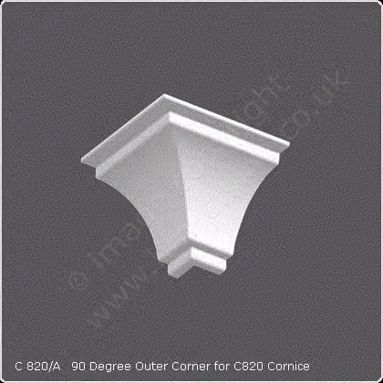 Orac Decor White 90 Degree Exterior Angle for C820 Cornice