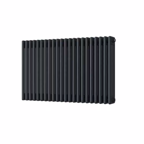 UK Radiators Alpha 4 Column Traditional Cast-Iron Style Horizontal Radiator in Anthracite, W: 988 mm, H: 600 mm – 2