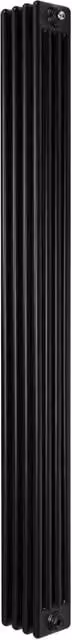 Monstershop Traditional 4 Column Steel Radiator, Black, H x W x D: 180 x 20 x 20 cm