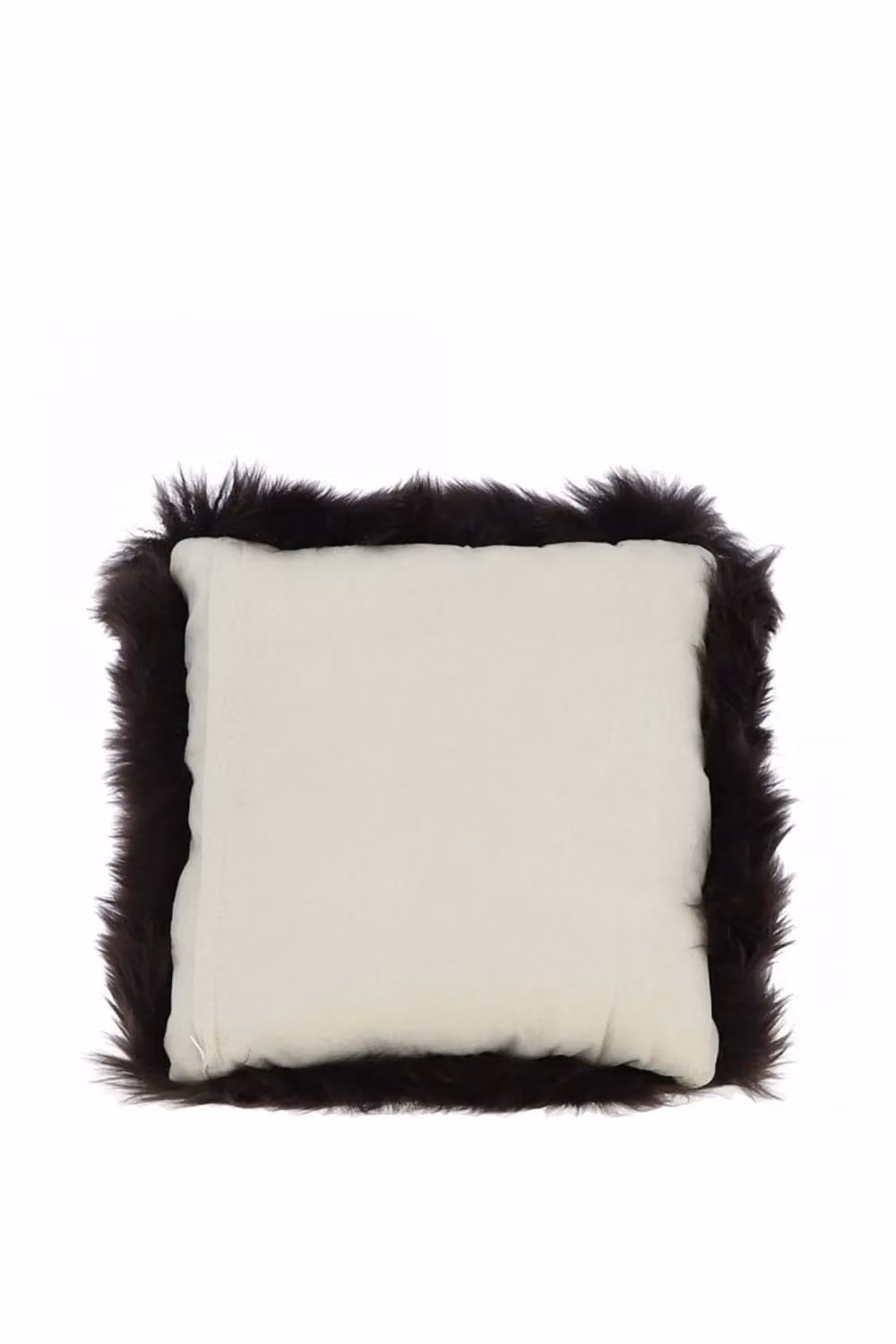 Fenland England Real Sheepskin Fluffy Square Cushion in Brown, W/D/H: 40 x 40 x 40 cm – 3