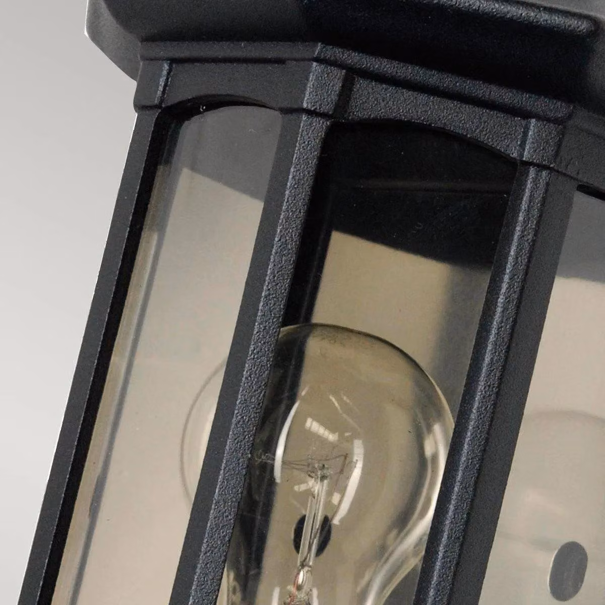 Netlighting Newbury Black Outdoor Wall Half Lantern Light with Transparent Glass and E27 Socket, IP44 Rated – 3
