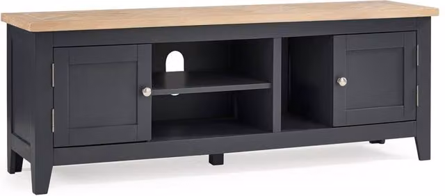Cheshire Premium Ainsley Modern TV Unit in Dark Grey and Oak – 1