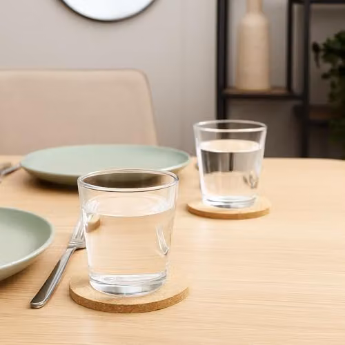 Argon Tableware Set of 12 Transparent Glass Water Tumblers, 250ml – 2