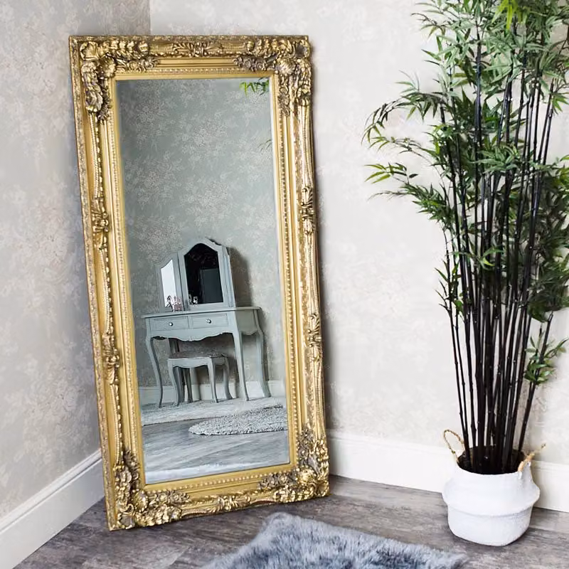 Melody Maison Large Ornate Gold Wall or Leaner Mirror, W: 78 cm, H: 158 cm – 3
