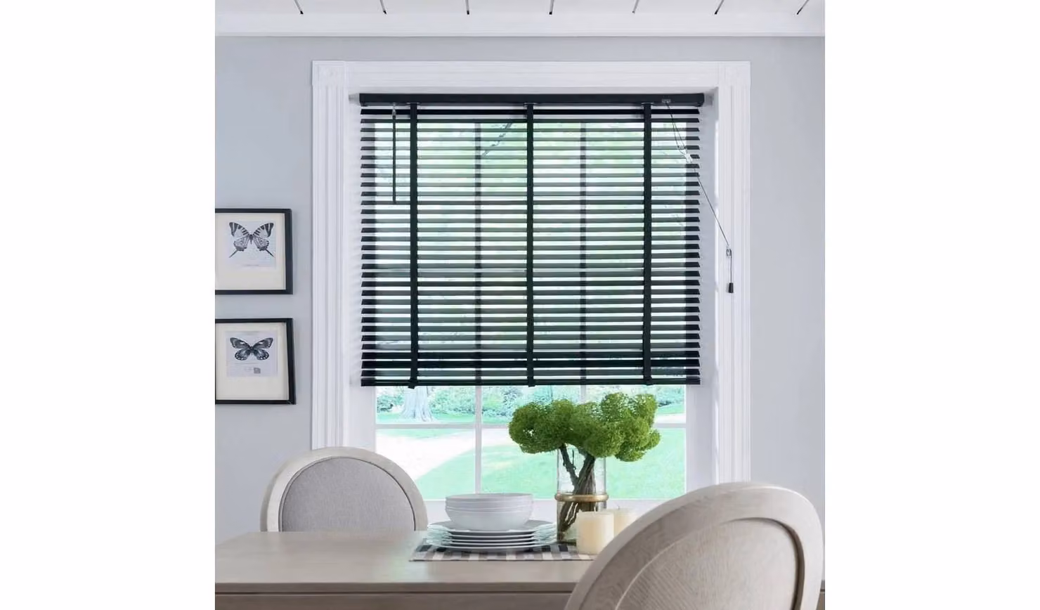 Little Black Book 50mm Black Basswood Venetian Blind, W: 60 cm, H: 130 cm