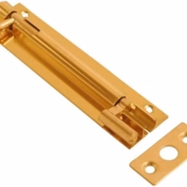 Dzina Brass Necked Barrel Bolt in Gold