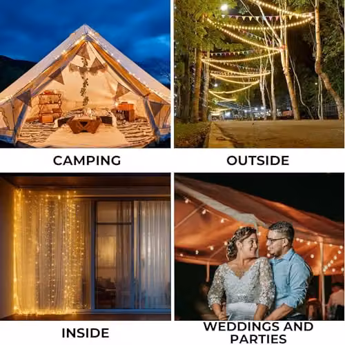 Ark Mat Black Outdoor String Festoon Lights with Remote Control, Warm White 2200K Dimmable LED Bulbs, IP44 Waterproof, 40m – 5