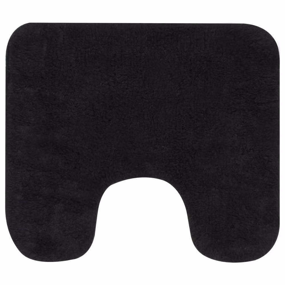 Berkfield Home Non-Slip Cotton Bathroom Mat Set of 2 in Anthracite Black – 3