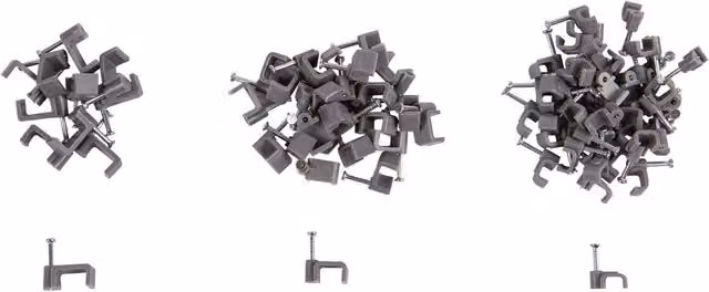 Blackspur 80-Piece Plastic Cable Clips Set in Grey and White