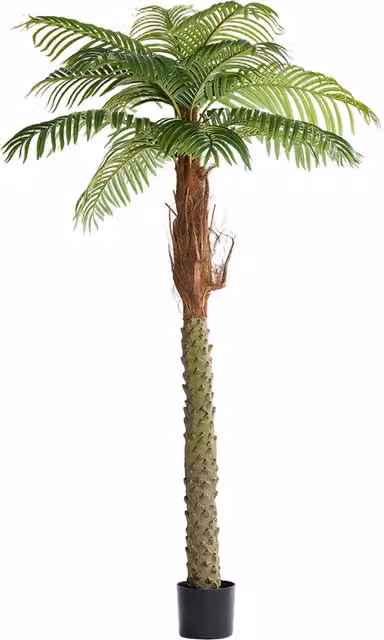 Livingandhome Artificial Areca Palm Tree, Green, Height: 107 cm
