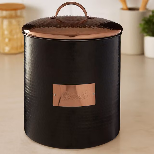 Orsina Prescott Airtight Stainless Steel Bread Bin in Black – 2