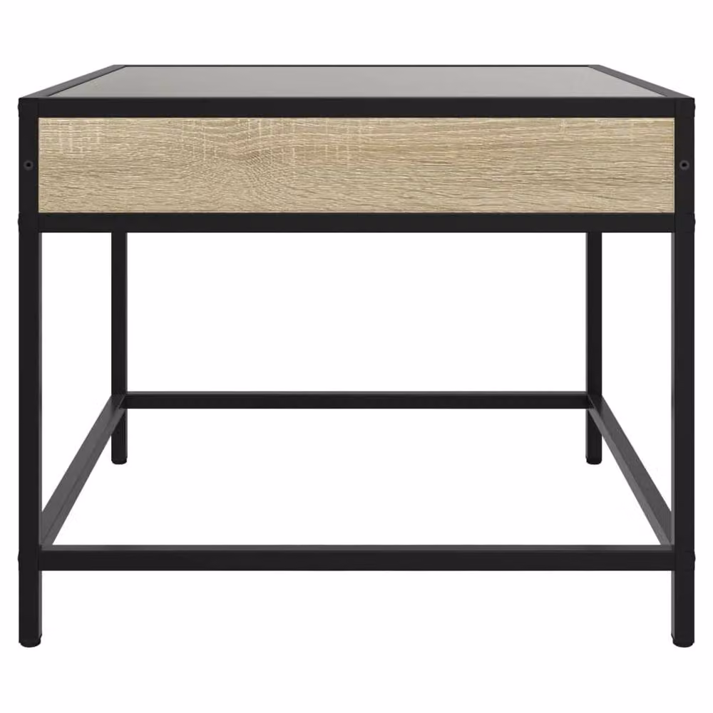 Berkfield Home Infinity LED Coffee Table in Sonoma Oak Brown, W/D/H: 50 x 50 x 41 cm – 3