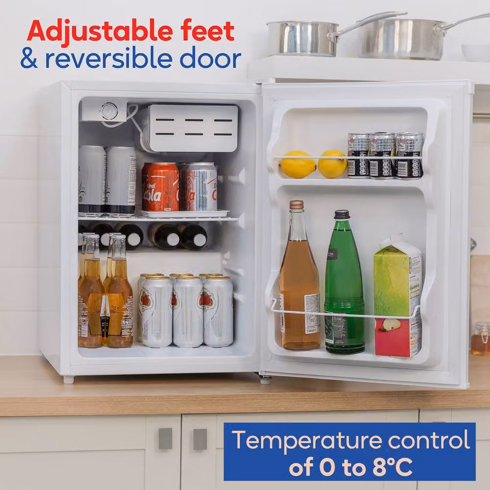 Russell Hobbs 66L Mini Countertop Fridge with Ice Box and Bottle Rack in White – 4