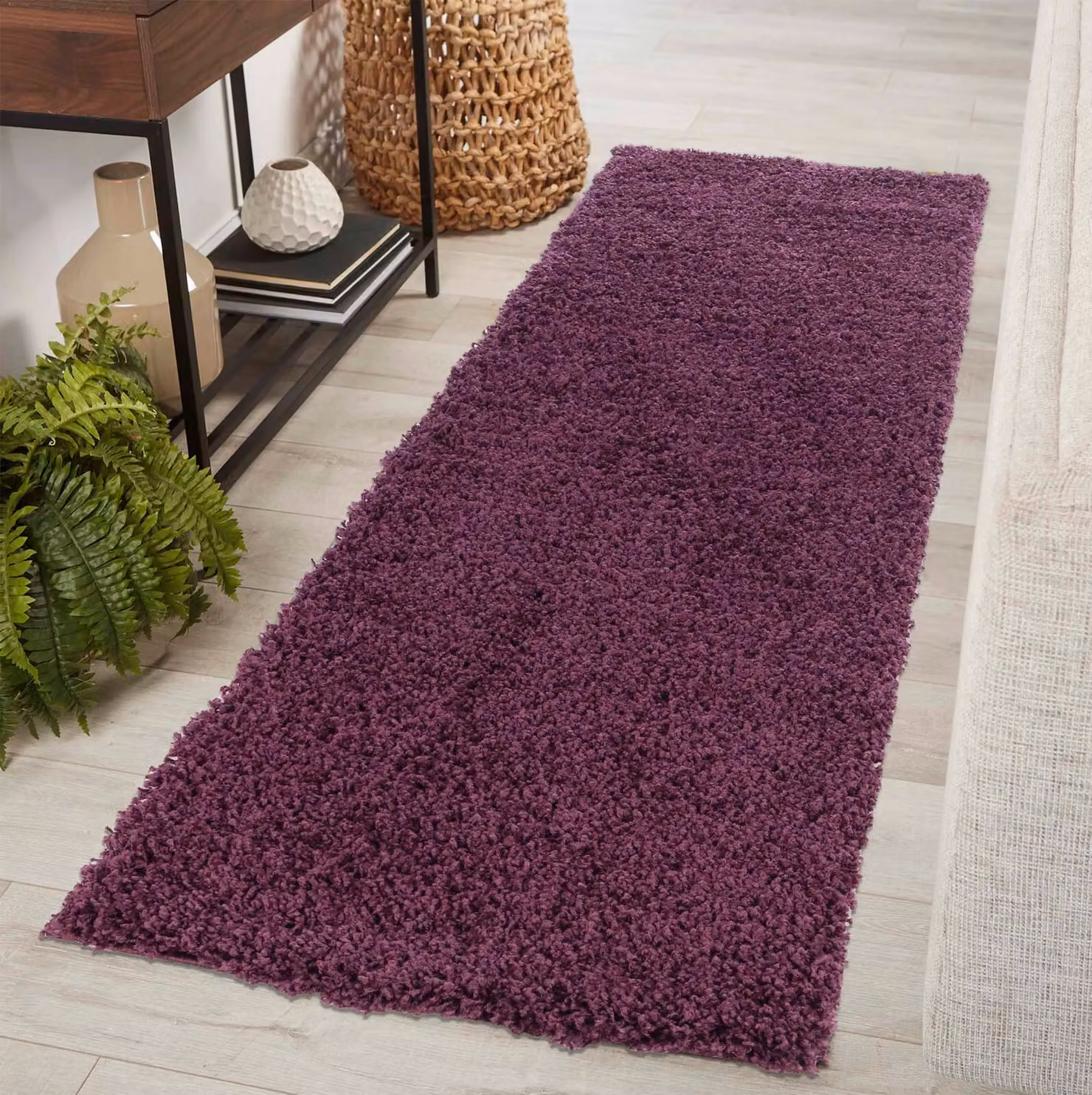 Desire Rugs Modern Purple Shaggy Area Rug, W: 80 cm, L: 150 cm – 5