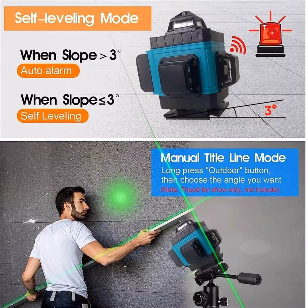Nordara 2026 4D 16 Lines Green Laser Spirit Level with 360 Degree Self Leveling – 5