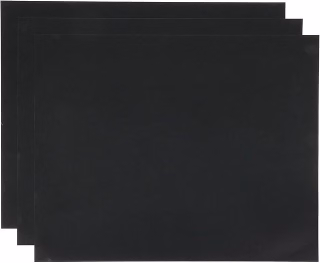 NESTLUNE Heavy Duty Reusable Non Stick Oven Cooker Liners, Black, W: 40 cm, D: 50 cm (3 Pack) – 1
