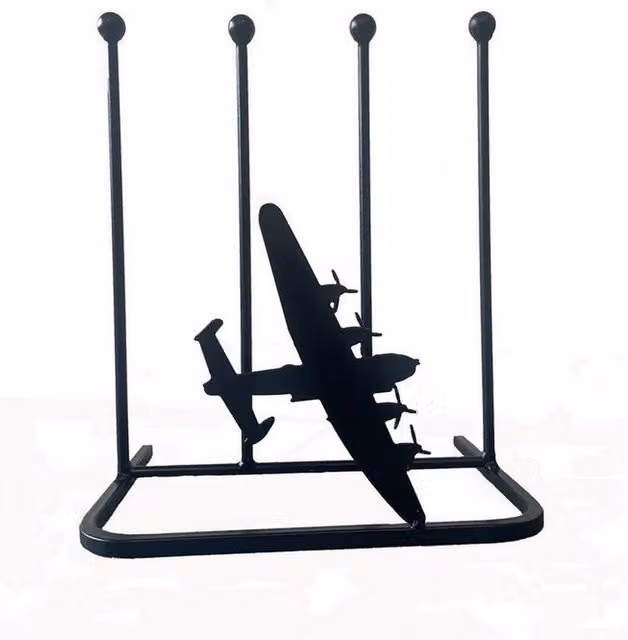 Poppyforge Lancaster 2 Pair Boot Rack in Black Metal, W38 x D38 x H48.3 cm
