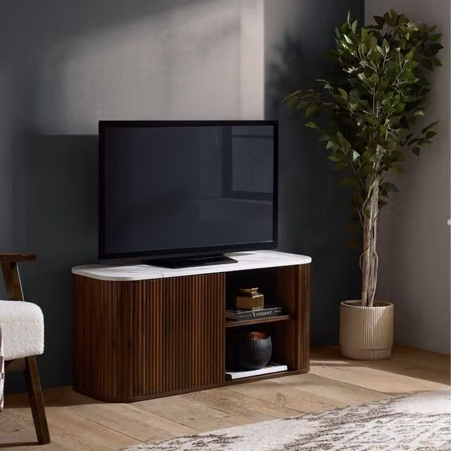 Birlea Kagu Small TV Unit in Oak and Walnut Brown