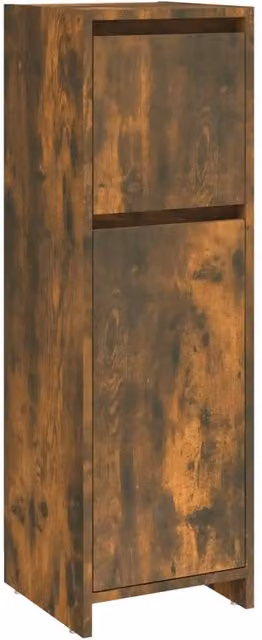 Berkfield Home Smoked Oak Bathroom Cabinet in Brown, W/D/H: 30 x 30 x 95 cm