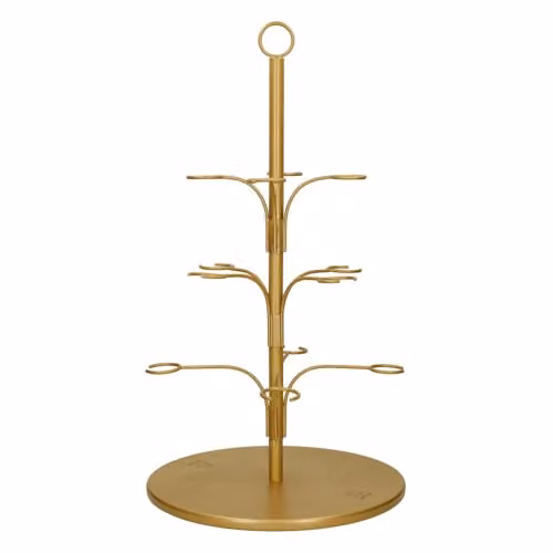 Artesa Gold Stainless Steel Cocktail and Nibbles Serving Tree Stand