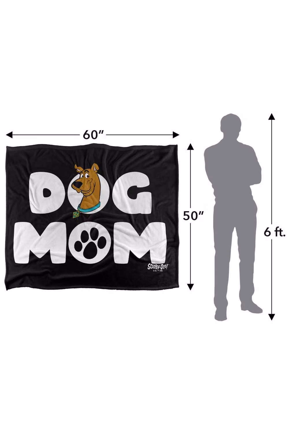 Warner Bros. Scooby Doo Mother's Day Dog Mom Super Soft Fleece Throw Blanket, Multicolour, W: 152 cm, D: 127 cm – 8