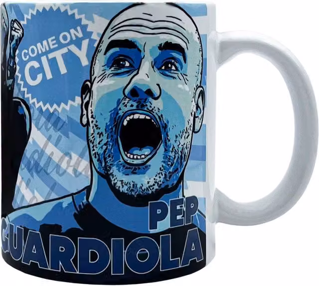 Fan Originals Manchester City Pep Guardiola Ceramic Mug, Blue, 325 ml – 4