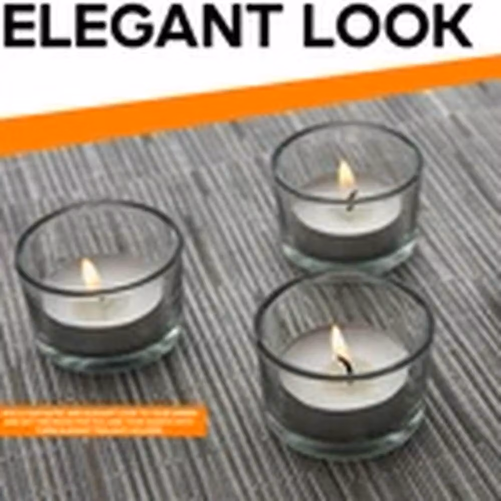 EONLION Set of 12 Modern Round Clear Glass Tea Light and Pillar Candle Holders – 2