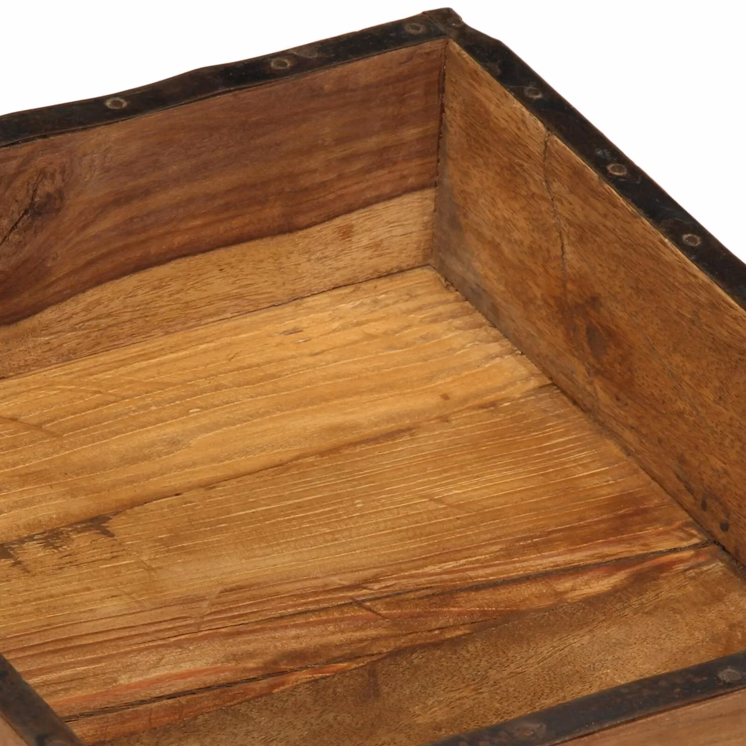 Berkfield Home Set of 4 Rectangular Reclaimed Solid Wood Trays, Brown, W: 31 cm, D: 29 cm, H: 10 cm – 5