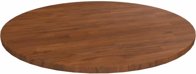Berkfield Home Round Solid Oak Wood Table Top, Dark Brown, Diameter: 50 cm, Thickness: 1.5 cm