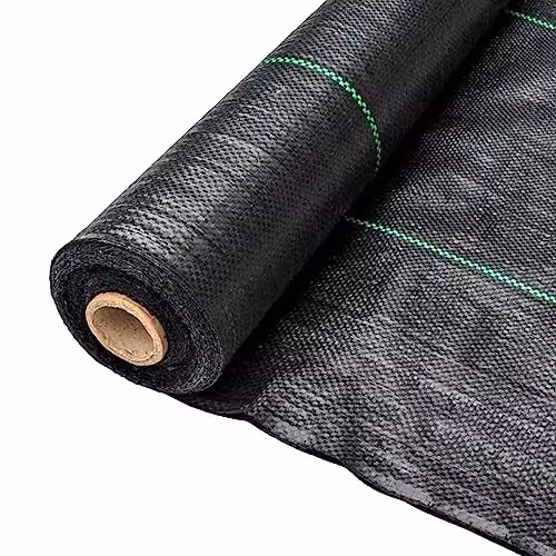 Spudulica Black Woven Landscape Fabric Weed Control Membrane, W: 1 m, L: 50 m