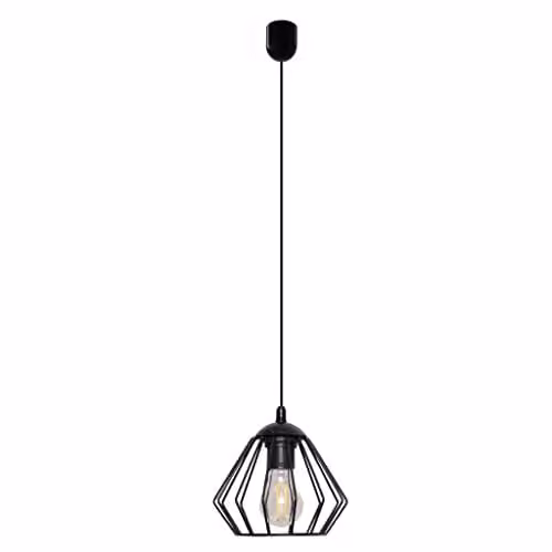 Netlighting Dali Wire Frame Pendant Ceiling Light Black 18cm