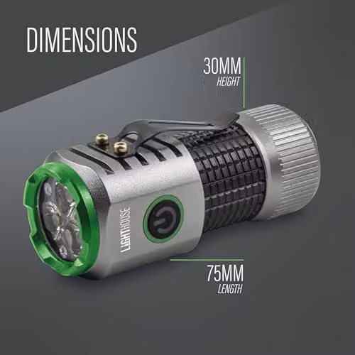 Lighthouse Nano Rechargeable LED Hand Torch in Grey – 2